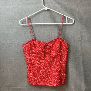 Zara Red Floral Camisole Top